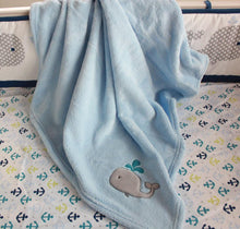 Load image into Gallery viewer, Baby Blanket- Baby Whale- View