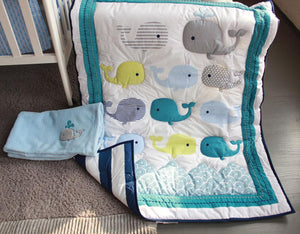 Baby Whale - Baby Comforter with Blanket