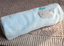 Load image into Gallery viewer, Baby Blanket- Baby Whale- Folded View