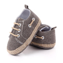 Load image into Gallery viewer, Lace Up Baby Sneakers Brown