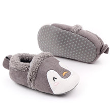 Load image into Gallery viewer, Gray Penguin Baby Shoes