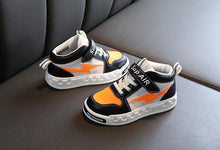 Load image into Gallery viewer, Orange and Black Canvas Sports Shoes