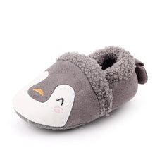 Load image into Gallery viewer, Gray Penguin Baby Shoes