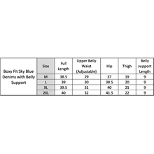 Load image into Gallery viewer, Boxy Fit Sky Blue Denims with Belly Support