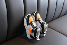 Load image into Gallery viewer, Orange and Black Canvas Sports Shoes