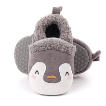 Load image into Gallery viewer, Gray Penguin Baby Shoes
