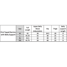 Load image into Gallery viewer, Pink Taped Denims with Belly Support