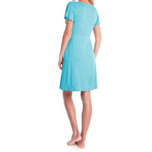 Load image into Gallery viewer, Lace Turquoise Maternity and Nursing Casual Dress