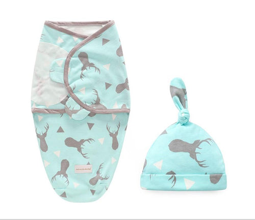 Baby Swaddle Blanket and Cap Set- PolarStag