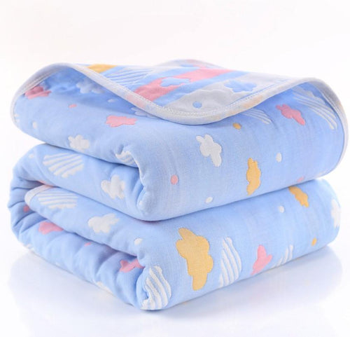 Baby Blanket - Happy Cloud (Blue)