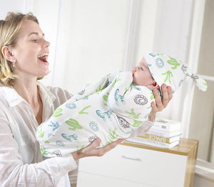 Baby Swaddle Blanket and Cap Set- NatureMe- View