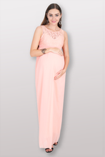 Load image into Gallery viewer, Blossoms Peach Maternity Dress
