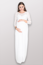 Load image into Gallery viewer, White Lace Maternity Dress