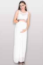 Load image into Gallery viewer, Elegant Ivory Maternity Dress