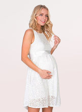 Load image into Gallery viewer, Crystal White Maternity Dress