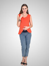 Load image into Gallery viewer, Comfort Mommy Maternity and Nursing Wear Top - Orange