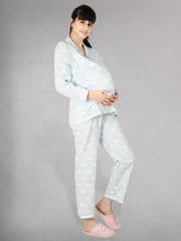 Load image into Gallery viewer, Princess Blue Maternity Nightwear