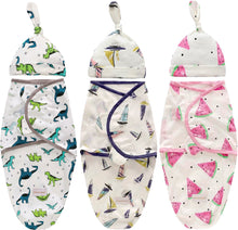 Load image into Gallery viewer, Baby Swaddle Combo -CocoMelon-Happy Dino-Feather Fluff