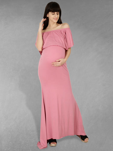 Blush Pink Maternity Dress