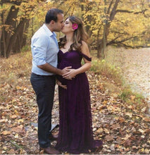 Load image into Gallery viewer, Deep Violet Maternity Dress- For Photoshoot