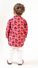 Load image into Gallery viewer, Rust Umbrella Print Boys Kurta Pajama Set