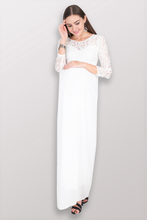 Load image into Gallery viewer, White Lace Maternity Dress