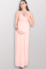 Load image into Gallery viewer, Blossoms Peach Maternity Dress