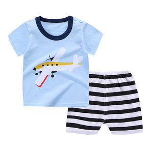 Little Pilot Baby and Toddler Shorts Set 