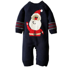 Load image into Gallery viewer, Santa Romper Navy Blue