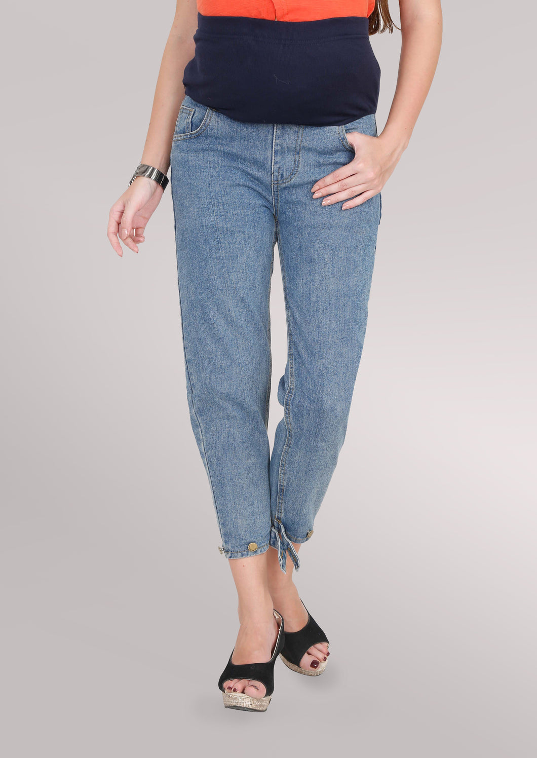 Casual Blue Denims with Belly Support