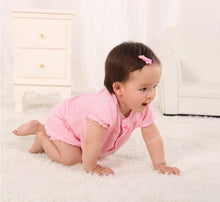 Load image into Gallery viewer, Baby Romper Shorts- Pink Elephant