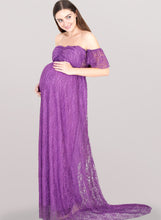 Load image into Gallery viewer, Deep Violet Maternity Dress