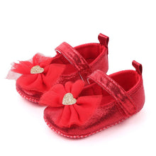 Load image into Gallery viewer, Red Bow Velcro Baby Bellies