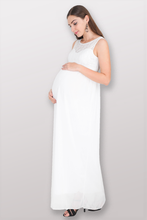 Load image into Gallery viewer, Elegant Ivory Maternity Dress
