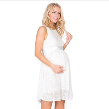 Load image into Gallery viewer, Crystal White Maternity Dress for Photoshoot