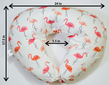 Load image into Gallery viewer, Nursing Pillow- Flamingo Bliss