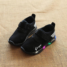 Load image into Gallery viewer, Black LED Velcro Shoes