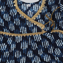 Load image into Gallery viewer, Indigo And Red Girls Anarkali Sharara Set