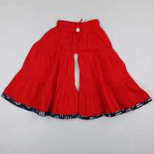 Load image into Gallery viewer, Indigo And Red Girls Anarkali Sharara Set