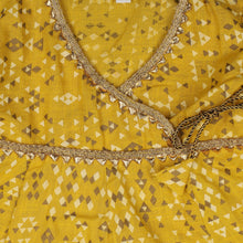 Load image into Gallery viewer, Bandhini Yellow Girls Anarkali Set