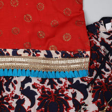 Load image into Gallery viewer, Red And Multi Floral Girls Lehenga