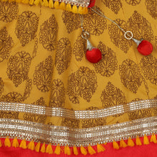 Load image into Gallery viewer, Red And Yellow Floral Girls Lehenga