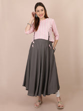 Load image into Gallery viewer, Blossom Pink Maternity and Nursing Kurti - Front