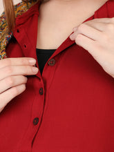 Load image into Gallery viewer, Boho Chic Maroon Maternity and Nursing Kurti - Nursing