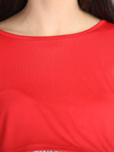 Load image into Gallery viewer, Red Empire Casual Maternity and Nursing Wear Top- Neck View