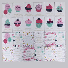 Load image into Gallery viewer, Sweet Cupcake Theme Milestone Cards