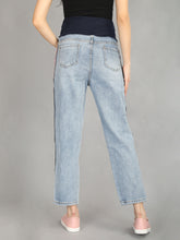 Load image into Gallery viewer, Pink Taped Denims with Belly Support