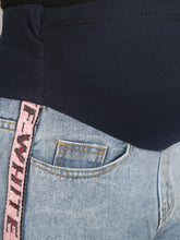 Load image into Gallery viewer, Pink Taped Denims with Belly Support