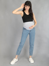 Load image into Gallery viewer, Blue Joggers Style Denims with Belly Support
