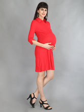 Load image into Gallery viewer, Formal Red Maternity Dress